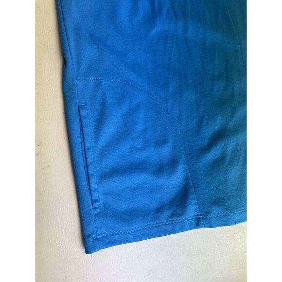 LL Bean Cardigan Open Pima Cotton Size XL Long Sleeve Pockets Turquoise Blue - Picture 10 of 11